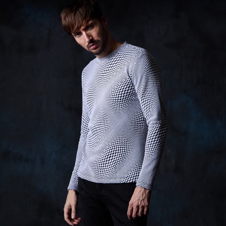 91その他2 | バイヤスジオメトリックモックネックプルオーバー | NICOLE