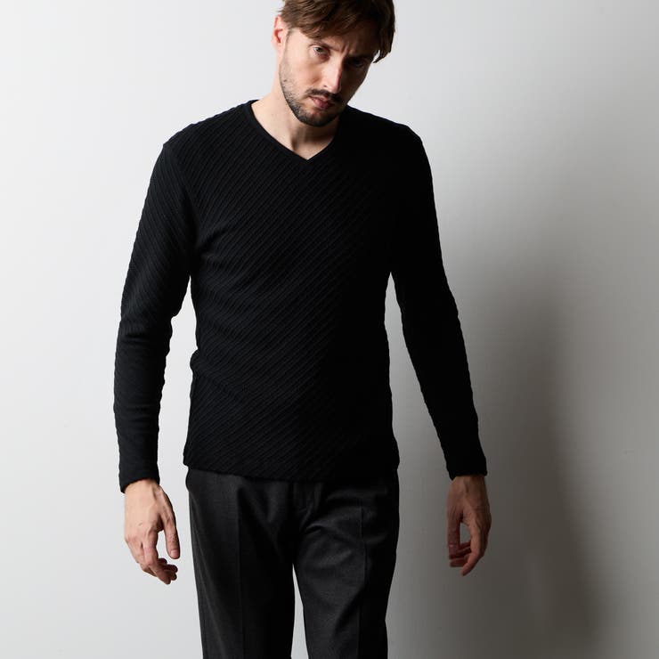 バイヤスケーブルブリスターVネックプルオーバー[品番：NICW0006261