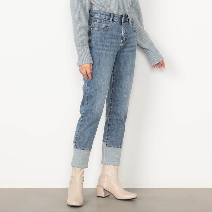 64サックス | 【WALDO】裾切り替えボーイフレンドデニム | NICOLE