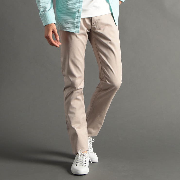 18ベージュ | ストレッチ ヘリンボンパンツ | NICOLE