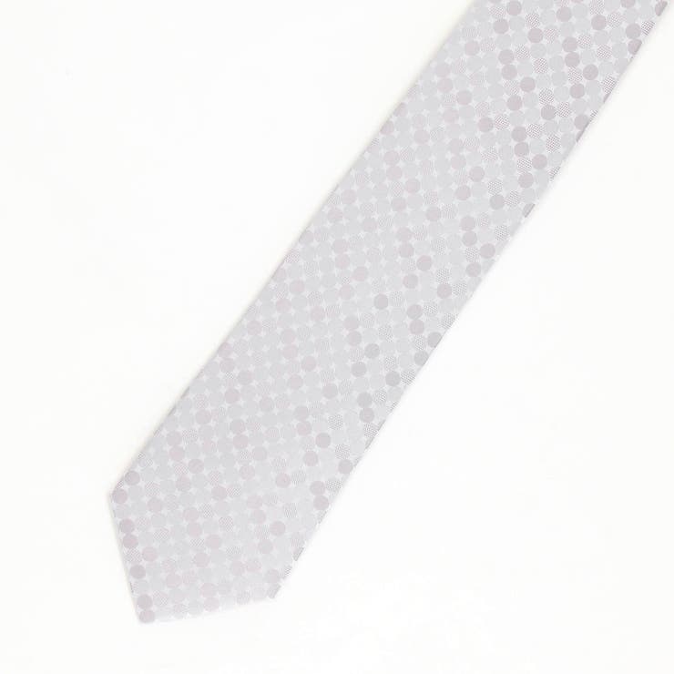 19ライトグレー | ドットジャカードネクタイ | NICOLE