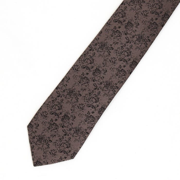 29グレー | ダークフラワー ジャカードネクタイ | NICOLE