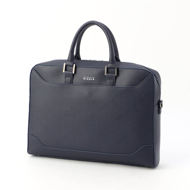 67ネイビー | レザーブリーフケース | NICOLE
