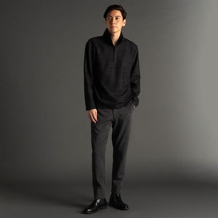 メランジダブルフェイス スタンドジッププルオーバー | NICOLE | 詳細画像4 