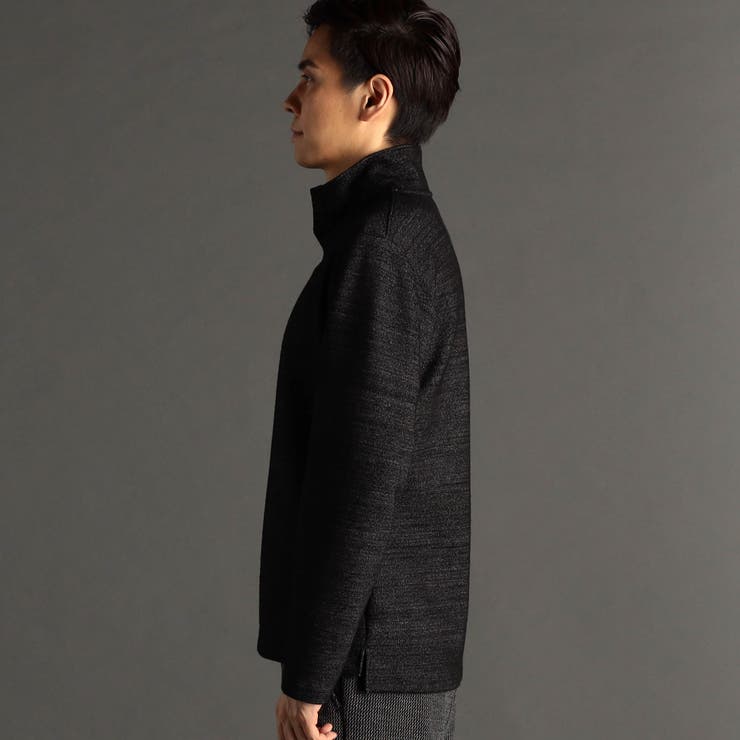 メランジダブルフェイス スタンドジッププルオーバー | NICOLE | 詳細画像6 