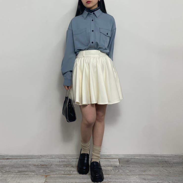 配色ステッチルーズCPOシャツ | NICOLE | 詳細画像14 