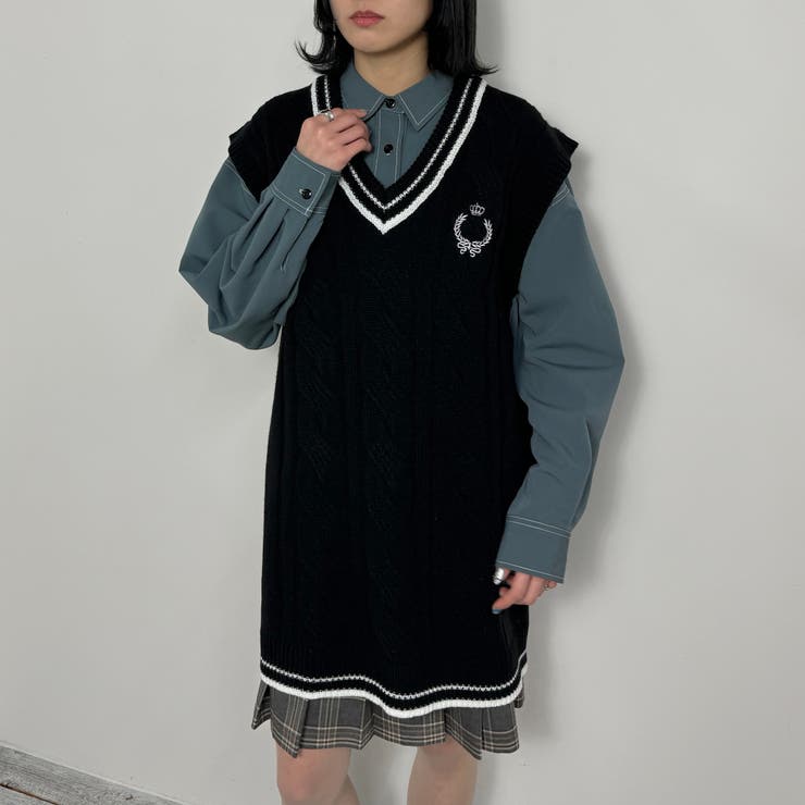 配色ステッチルーズCPOシャツ | NICOLE | 詳細画像18 