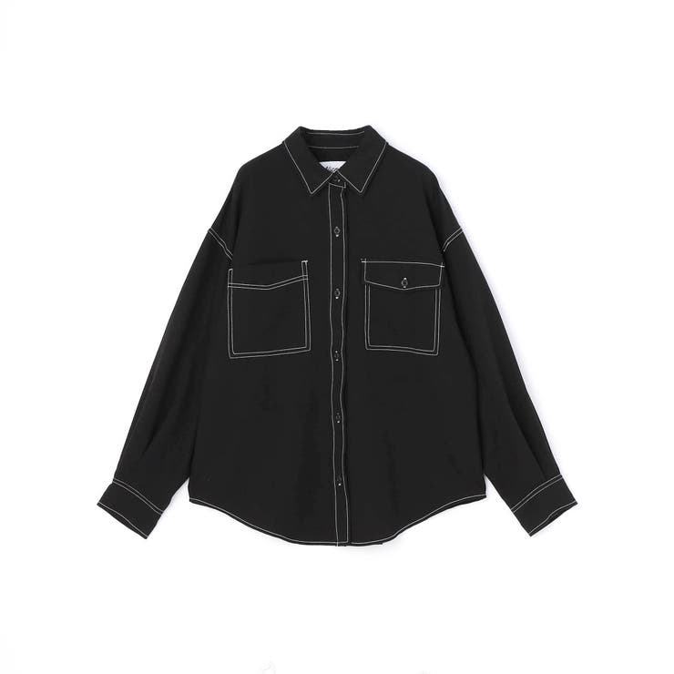 配色ステッチルーズCPOシャツ | NICOLE | 詳細画像2 