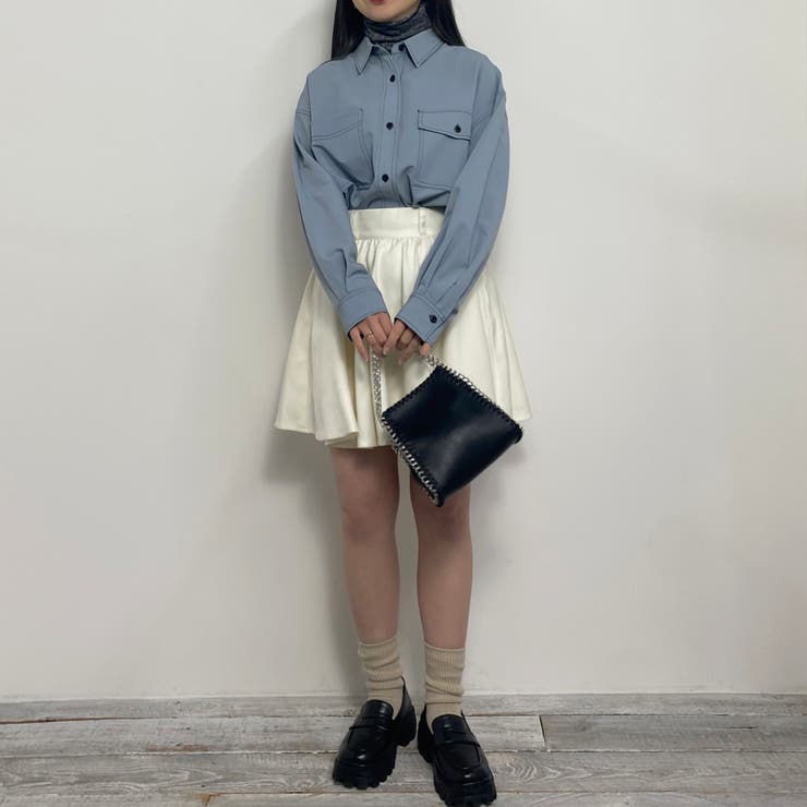 配色ステッチルーズCPOシャツ | NICOLE | 詳細画像20 