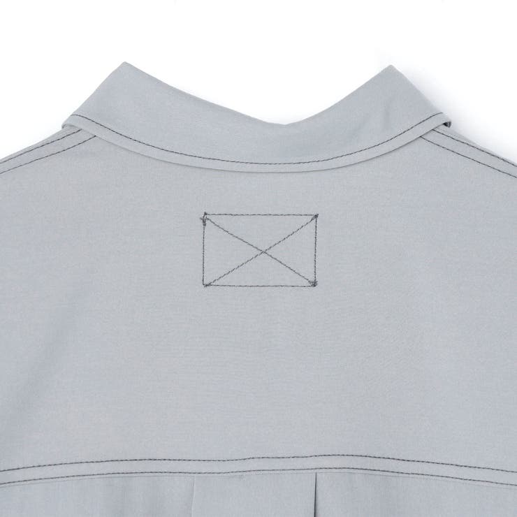 配色ステッチルーズCPOシャツ | NICOLE | 詳細画像7 