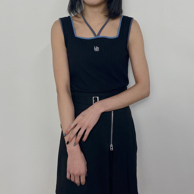 リブ配色ホルターネックタンクトップ | NICOLE | 詳細画像23 