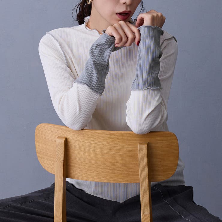 袖配色ランダムリブプルオーバー | NICOLE | 詳細画像16 