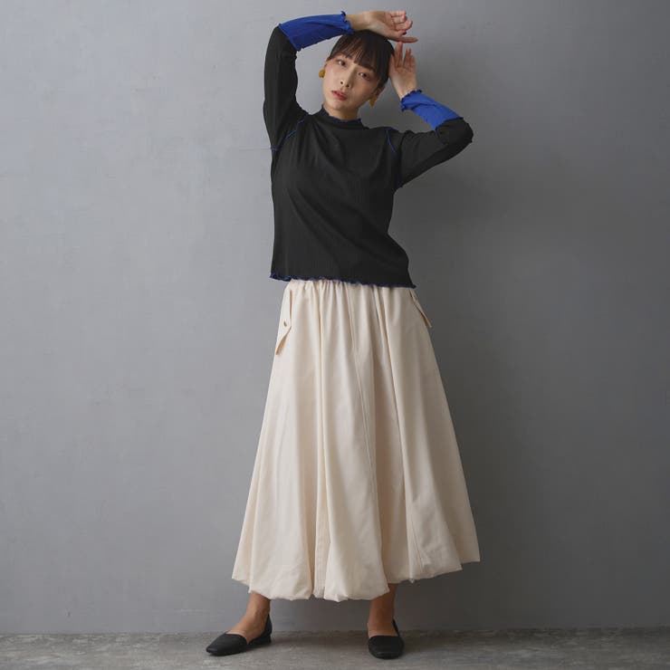 袖配色ランダムリブプルオーバー | NICOLE | 詳細画像19 