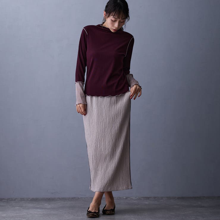 袖配色ランダムリブプルオーバー | NICOLE | 詳細画像22 