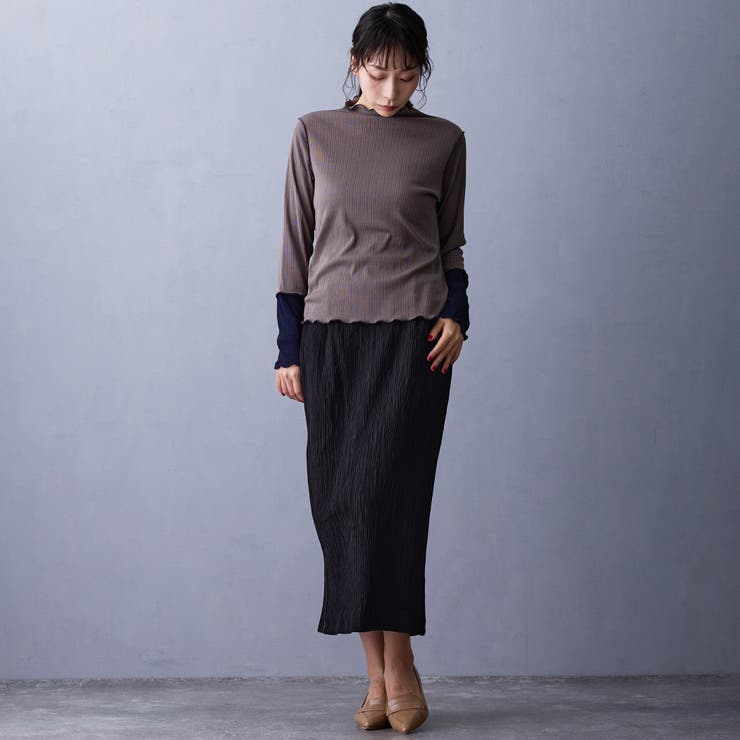 袖配色ランダムリブプルオーバー | NICOLE | 詳細画像27 