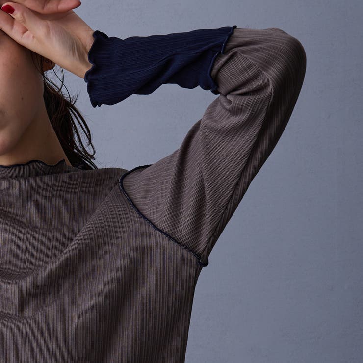 袖配色ランダムリブプルオーバー | NICOLE | 詳細画像29 