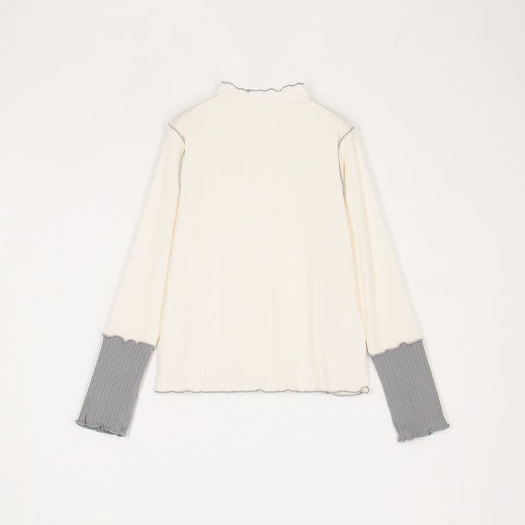 袖配色ランダムリブプルオーバー | NICOLE | 詳細画像3 