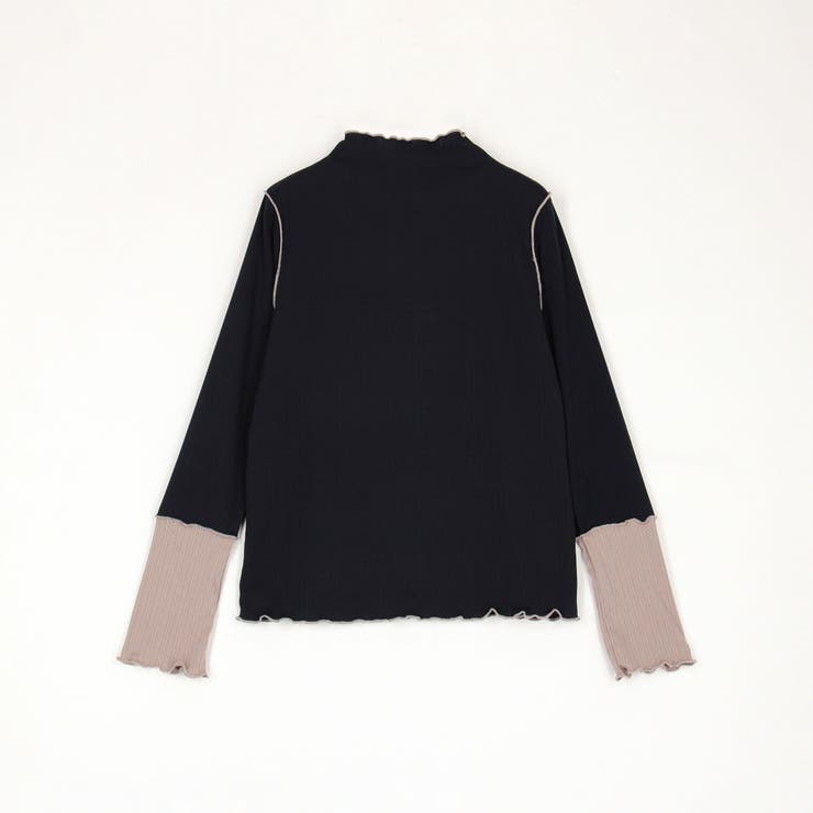 袖配色ランダムリブプルオーバー | NICOLE | 詳細画像5 