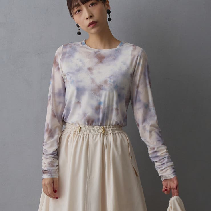 88ラベンダー | ぼかし柄シアーTEE | NICOLE