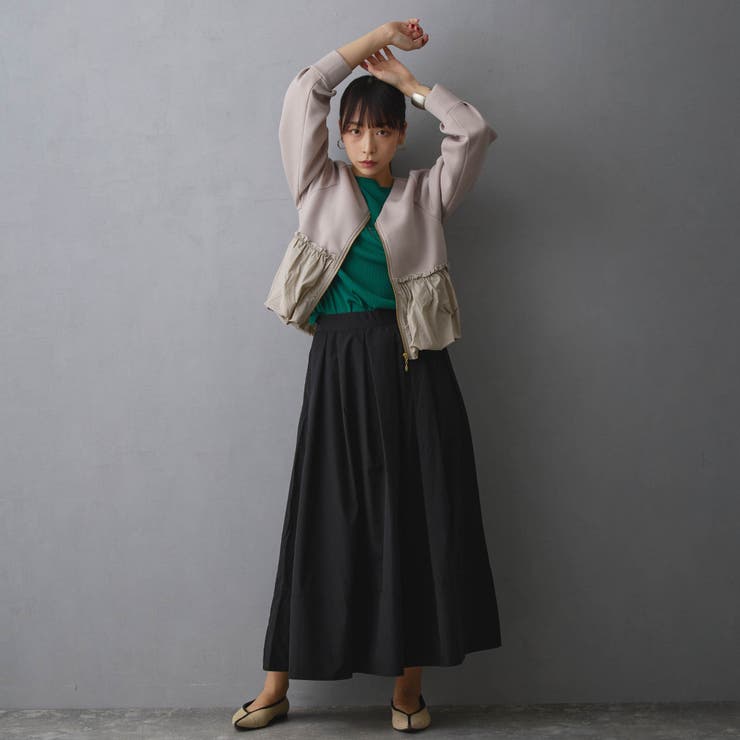 異素材切替ブルゾン | NICOLE | 詳細画像13 