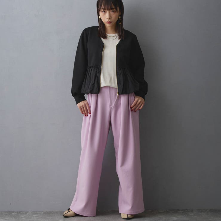 異素材切替ブルゾン | NICOLE | 詳細画像18 