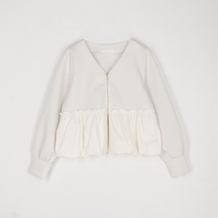 異素材切替ブルゾン | NICOLE | 詳細画像3 