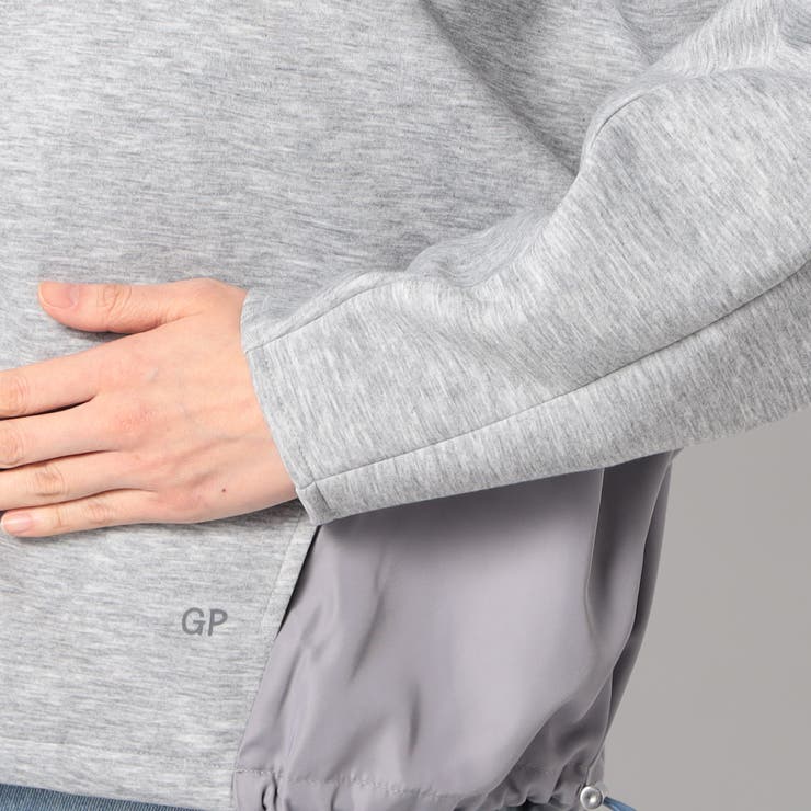 【未使用】モラビトブラン/ダンボールニットショートブルゾン/ドルマン/裾切り替え 未使用】モラビトブラン/ダンボールニットショートブルゾン