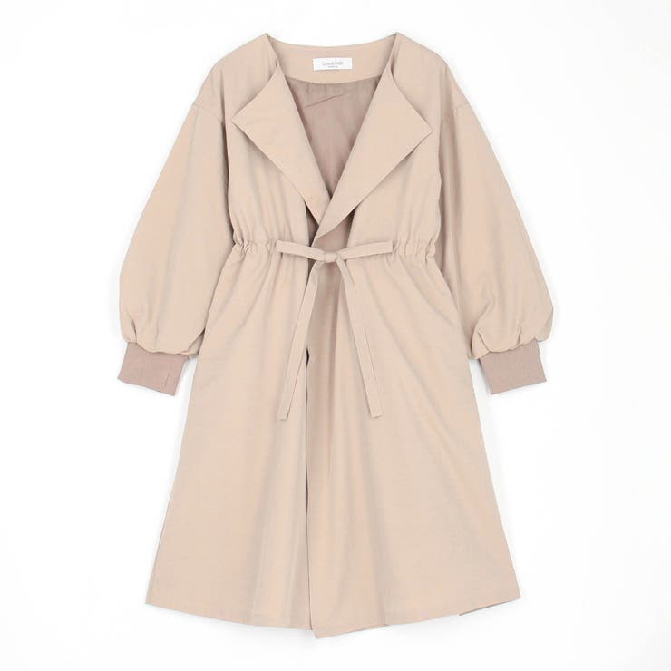 ウエスト絞り ノーカラーコート | NICOLE | 詳細画像17 