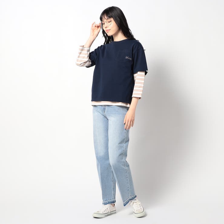 センターライン入りデニムパンツ[品番：NICW0006394]｜NICOLE