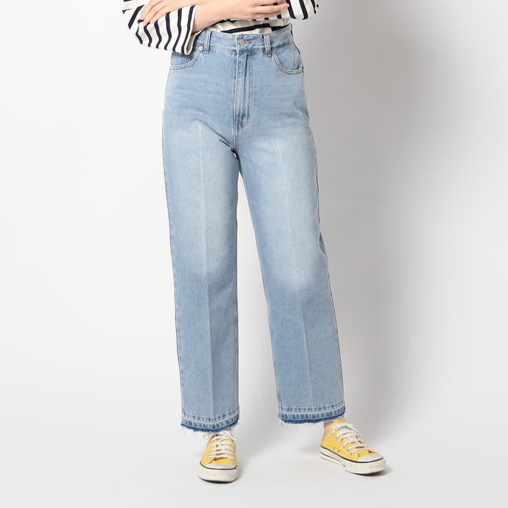 60ブルー | センターライン入りデニムパンツ | NICOLE