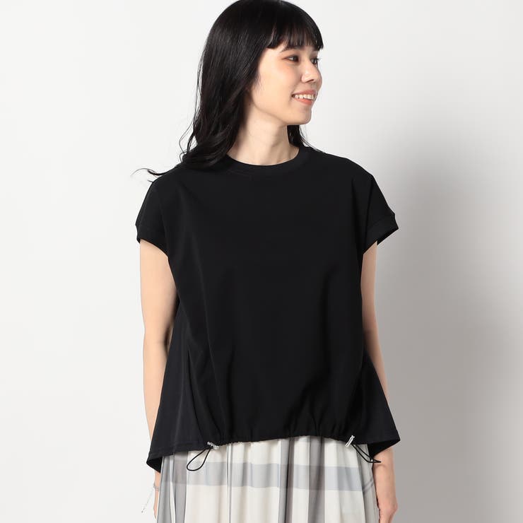 49ブラック | ドルマン切替え ドロストプルオーバー | NICOLE