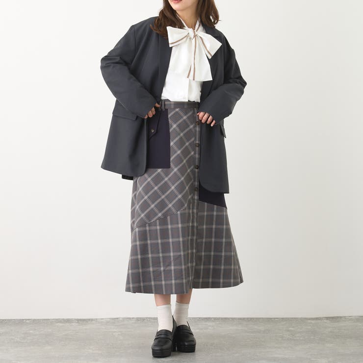 アシンメトリーバイカラースカート | NICOLE | 詳細画像19 