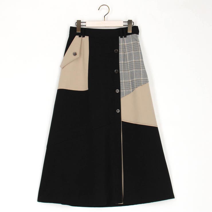 アシンメトリーバイカラースカート | NICOLE | 詳細画像2 