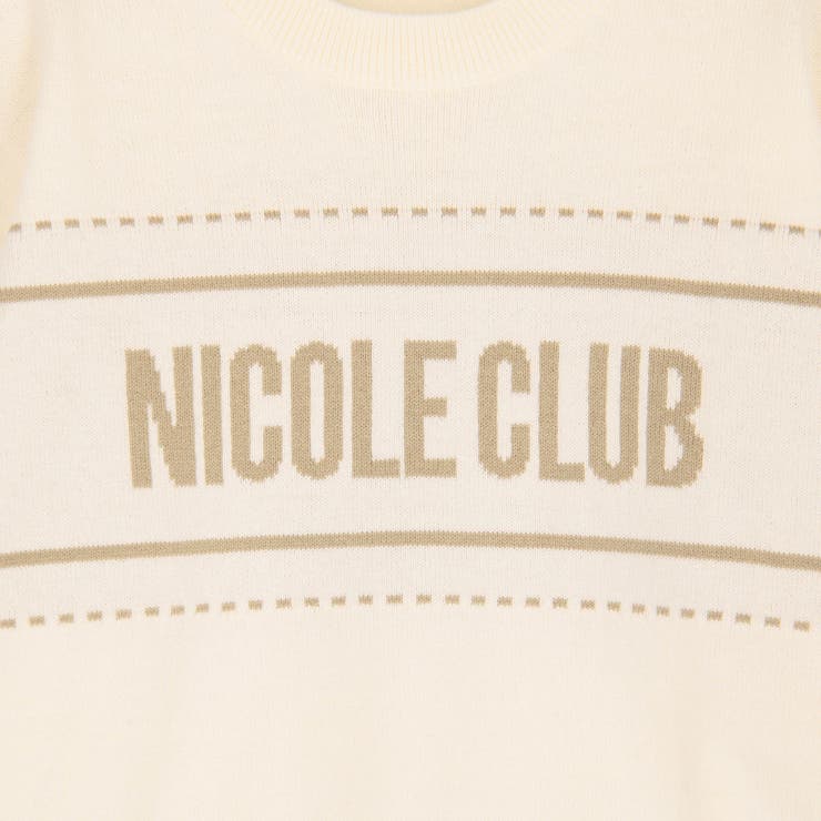 ラインロゴ半袖ニットプルオーバー | NICOLE | 詳細画像10 