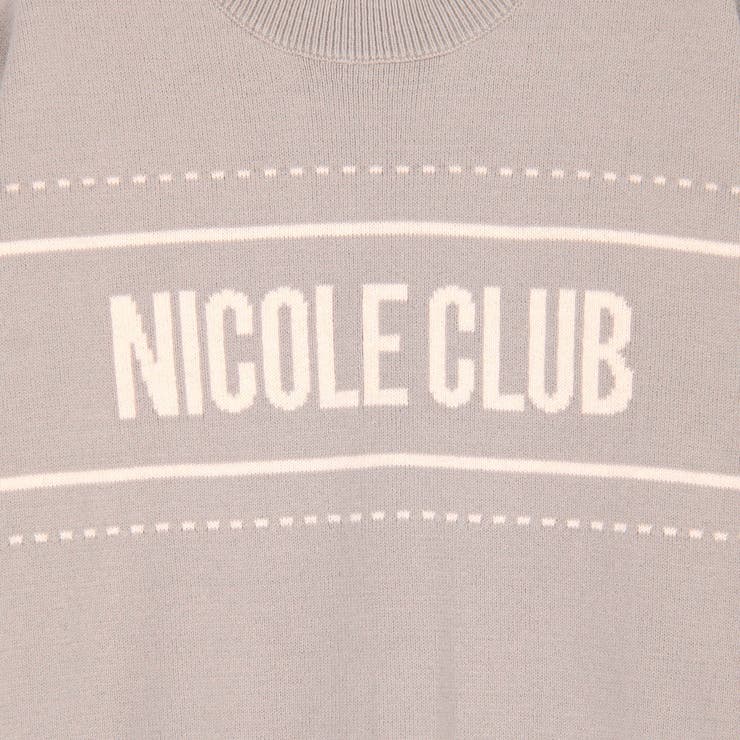 ラインロゴ半袖ニットプルオーバー | NICOLE | 詳細画像9 