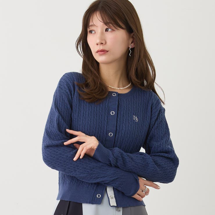 60ブルー | リングドットカーディガン | NICOLE