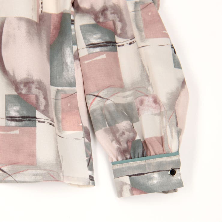 ボウタイ付きアシンメトリー柄シャツ | NICOLE | 詳細画像8 