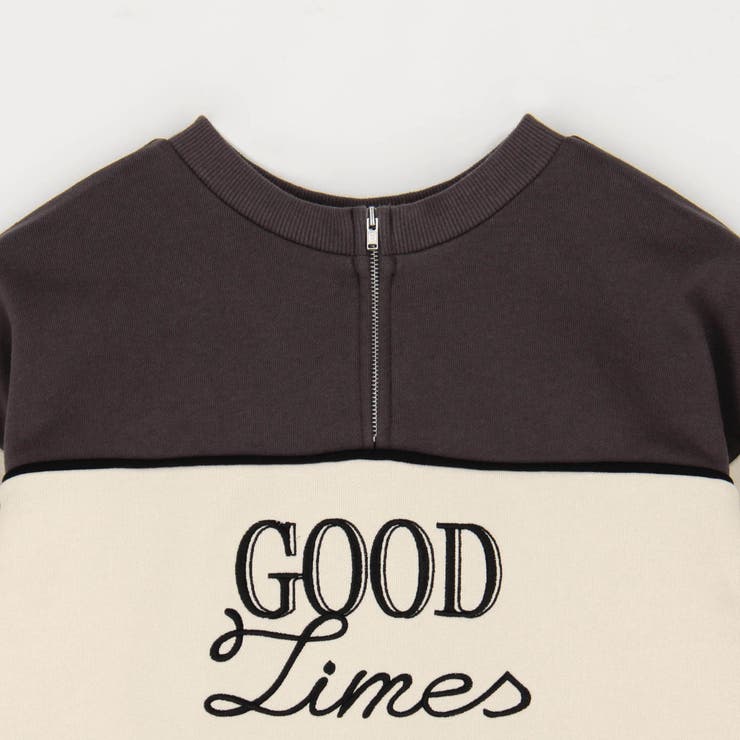 ZIP付きバイカラー刺繍スウェット | NICOLE | 詳細画像6 