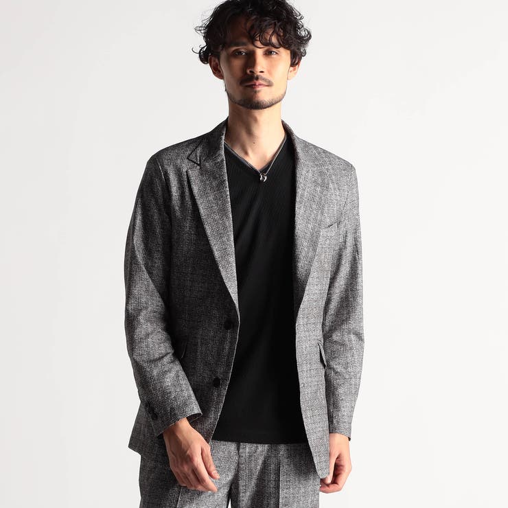 29グレー | ブライトシャンブレー ２Ｂジャケット | NICOLE