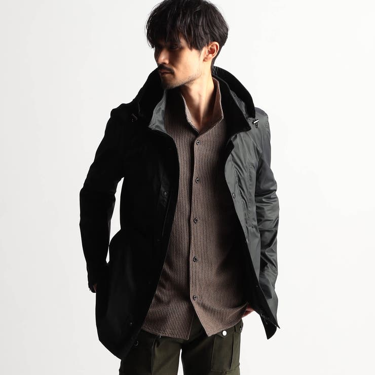 46カーキ | ストレッチシャンブレー スタンドブルゾン | NICOLE