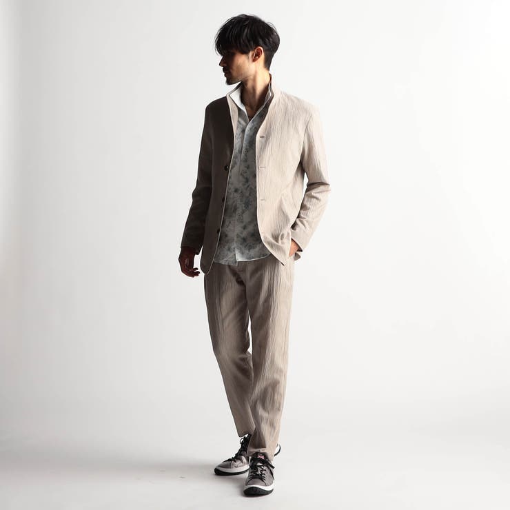 エステルクレープ スタンドカラーカヴァーオールジャケット | NICOLE | 詳細画像2 