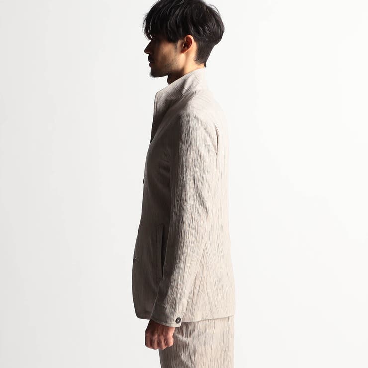 エステルクレープ スタンドカラーカヴァーオールジャケット | NICOLE | 詳細画像7 