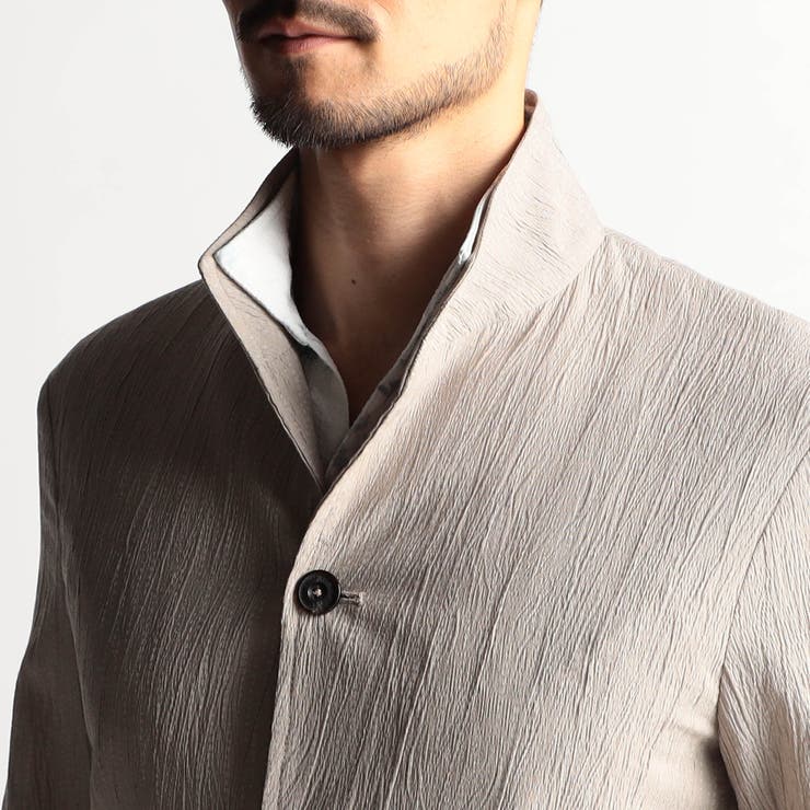 エステルクレープ スタンドカラーカヴァーオールジャケット | NICOLE | 詳細画像8 