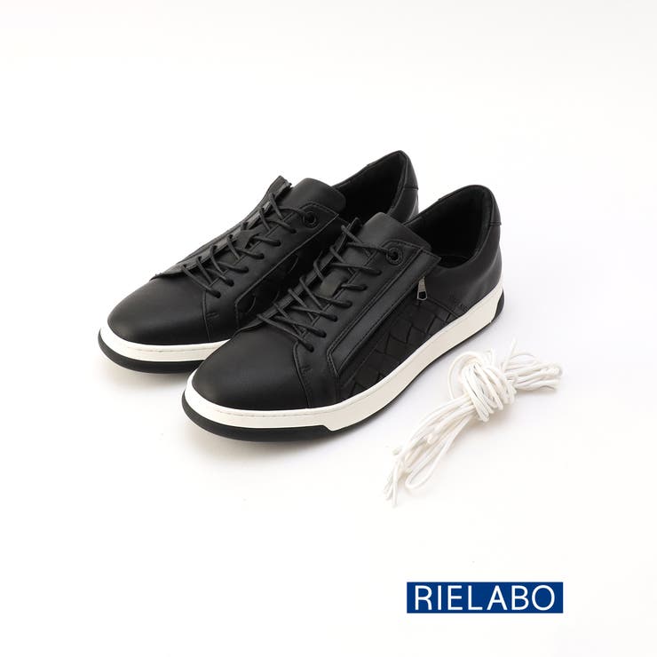 49ブラック | 【RIELABO】イントレサイドファスナー コートスニーカー | NICOLE