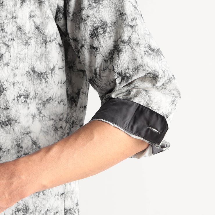 アラカルトプリント ７分袖ショートスタンドカラーシャツ | NICOLE | 詳細画像11 