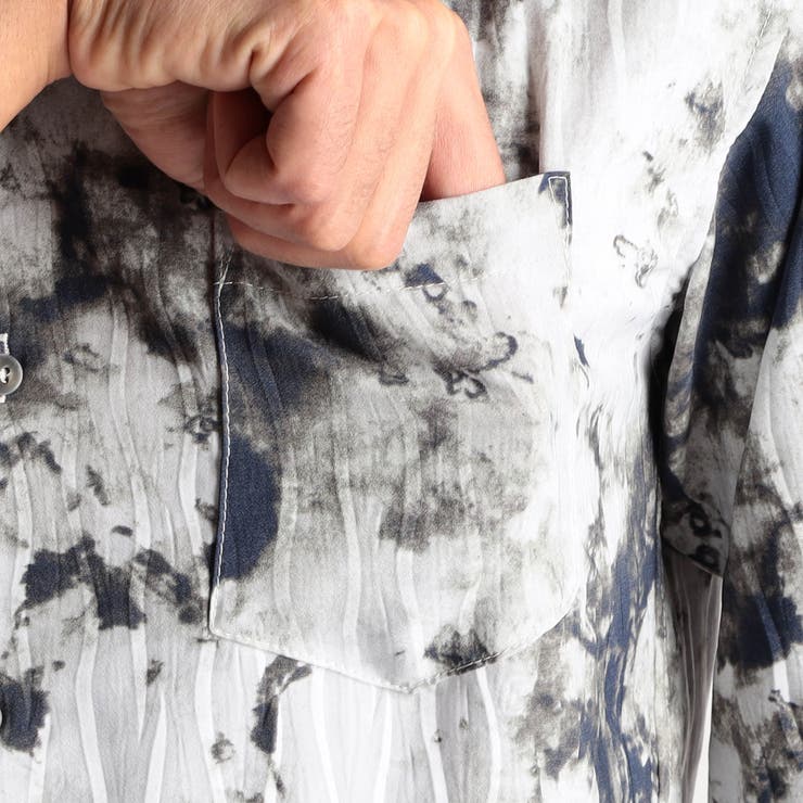 アラカルトプリント ７分袖ショートスタンドカラーシャツ | NICOLE | 詳細画像15 