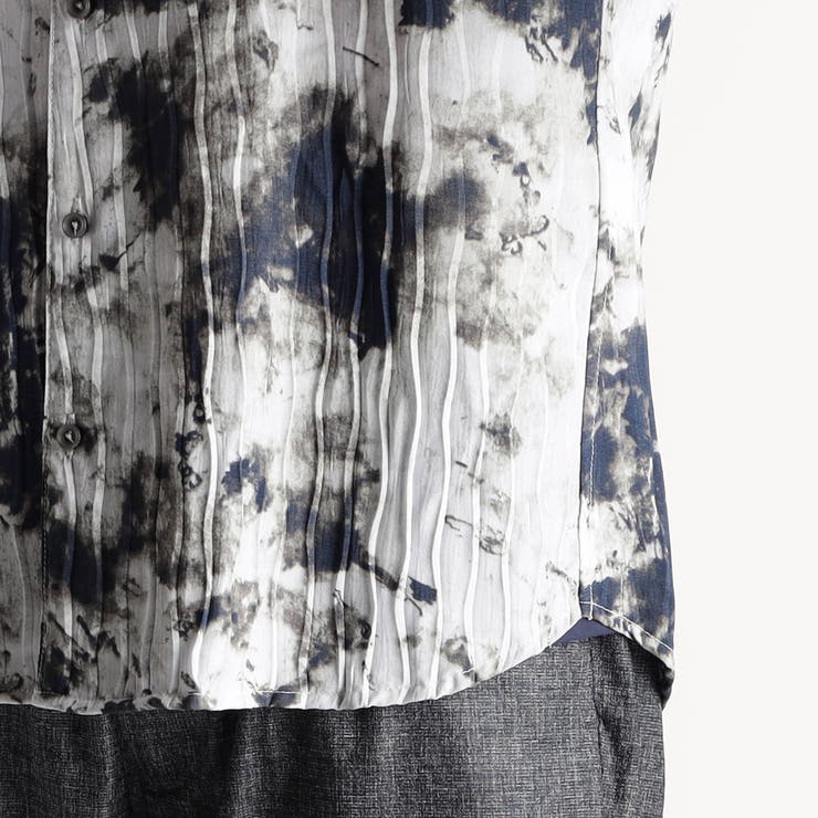 アラカルトプリント ７分袖ショートスタンドカラーシャツ | NICOLE | 詳細画像16 