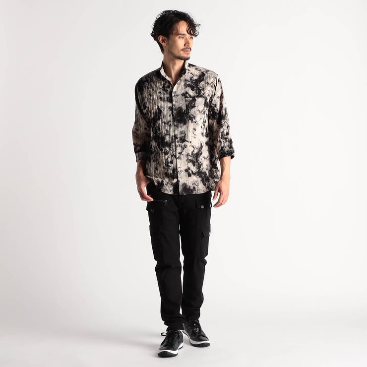 アラカルトプリント ７分袖ショートスタンドカラーシャツ | NICOLE | 詳細画像5 