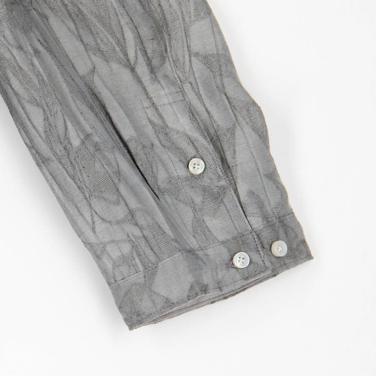 【RIELABO】シアージャカード ７分袖ショートレギュラーカラーシャツ | NICOLE | 詳細画像14 