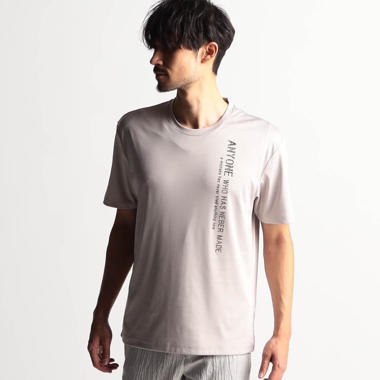 19ライトグレー | メタルジェルプリント半袖Ｔシャツ | NICOLE